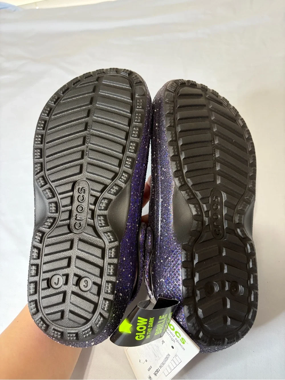 CROCS glittery purple